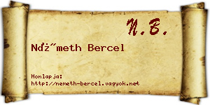 Németh Bercel névjegykártya
